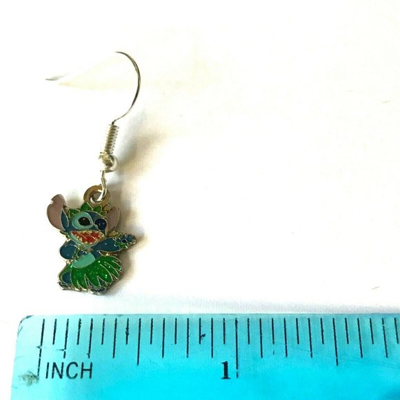 Vintage Disney Lilo & Stitch Earrings Disneyana Aulani Ohana Hawaii Charm - Picture 7 of 7